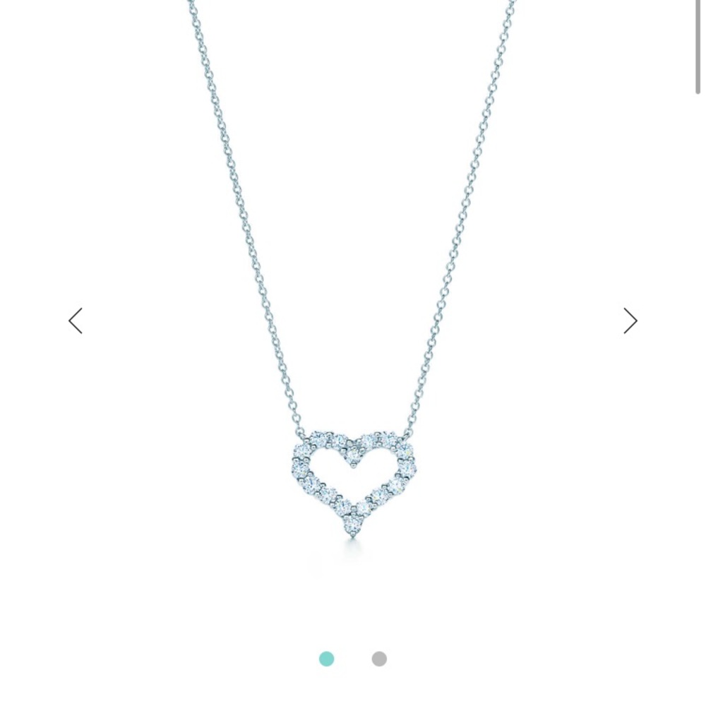Tiffany & Co Diamond Heart Pendant Necklace, New